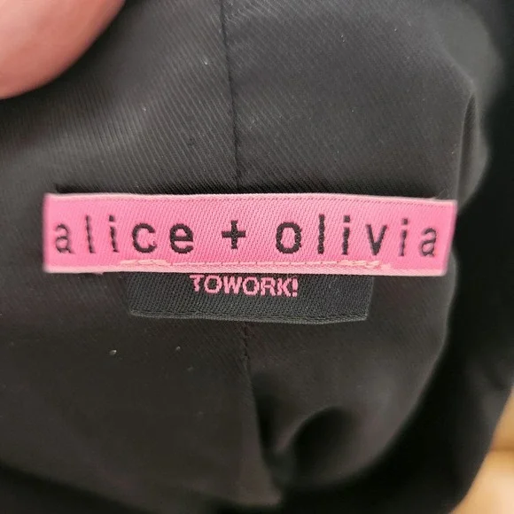 Alice Olivia Black Fitted Peplum Blazer Jacket NO SIZE TAG - Picture 2 of 12